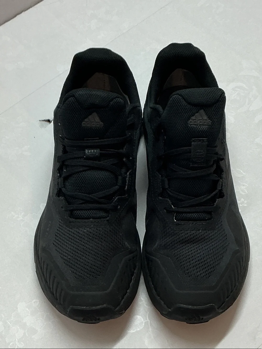 adidas Black Mesh Lace-Up Running Shoes